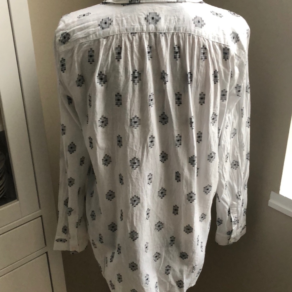 LOFT Black and white blouse - Picture 4 of 7